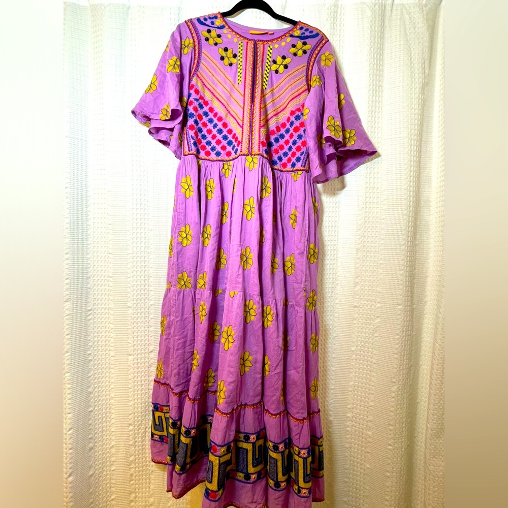 Flirty V Neck Maxi Oliphant Dress